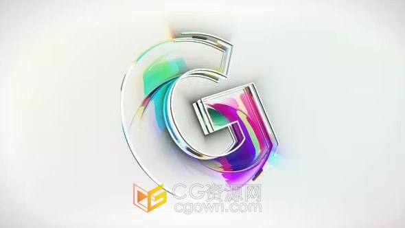 闪烁明亮玻璃材质LOGO动画-AE模板