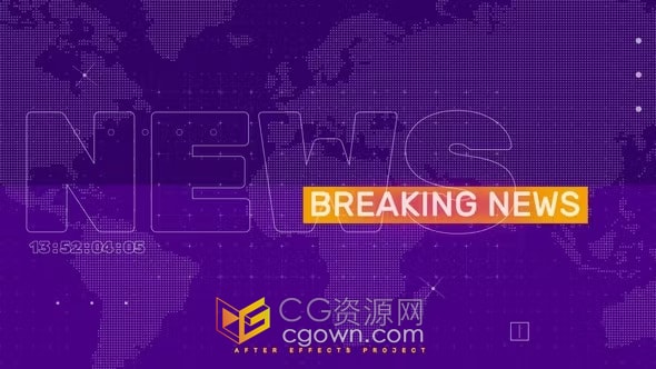 早晚间新闻片头每日新闻新闻开场-AE模板