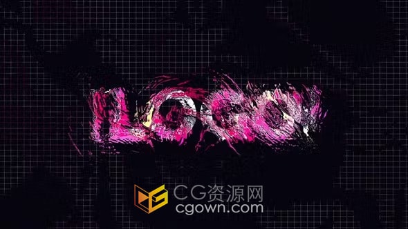 3D抽象彩色液体飞溅动画Meta Logo片头-AE模板
