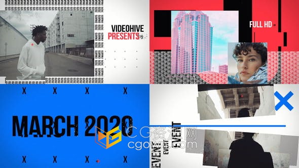 AE模板-都市风格开场白动感视频片头Urban Style Opener