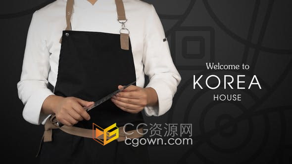 AE模板-宣传餐厅或厨师技能烹饪节目美食广告视频片头