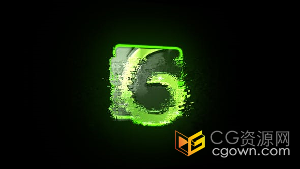 AE模板-快速故障Grunge Glitch复古游戏电子标志LOGO片头