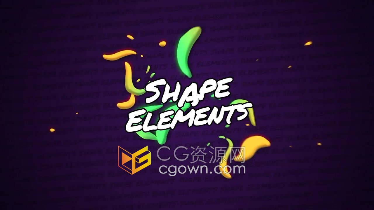 AE图形动画模板-24个形状图层动画视频特效叠加元素