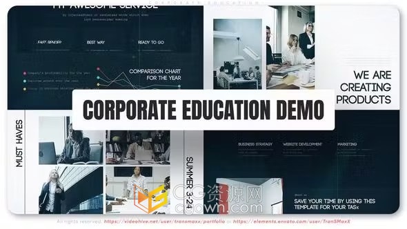 企业会议演示商业活动公司幻灯片制作-AE宣传片模板