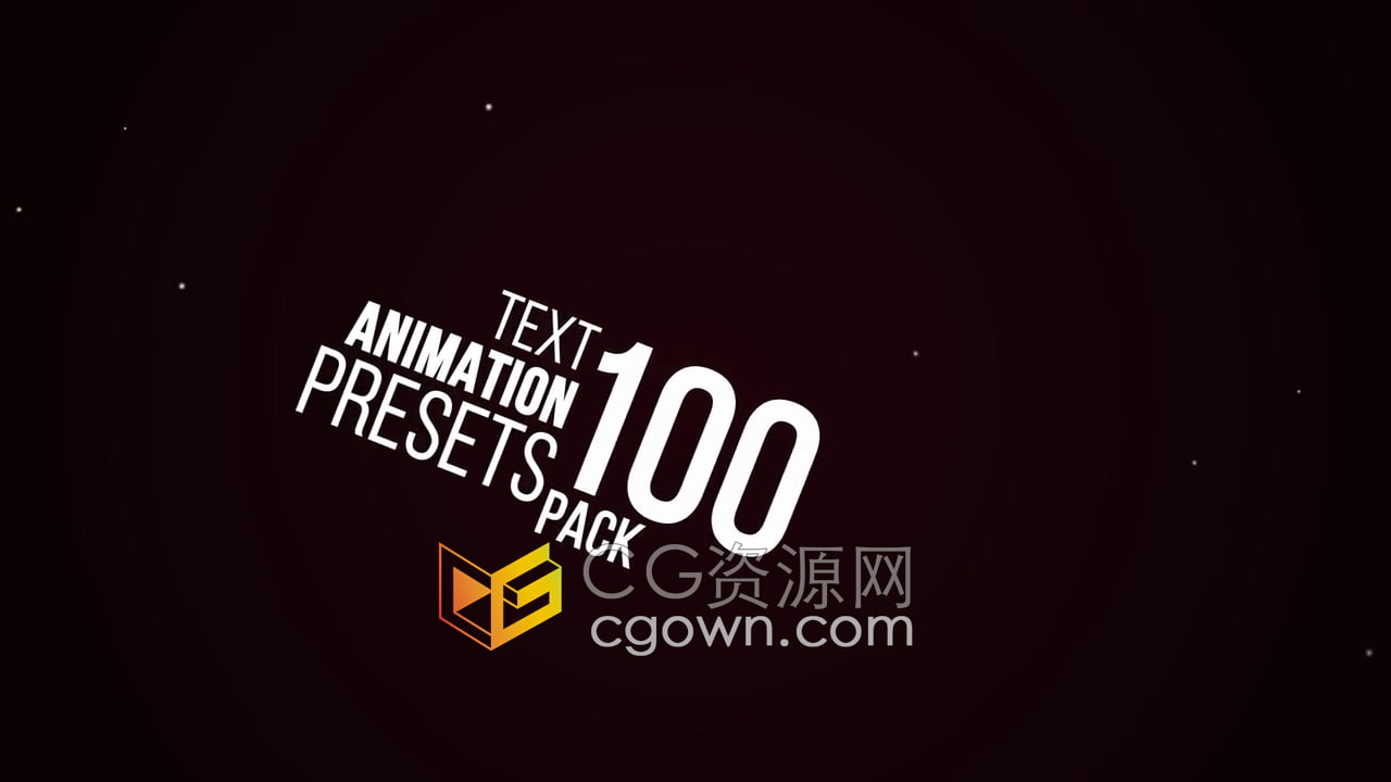 AE预设-100 Text Animation Pack 50个进出动态动画文本