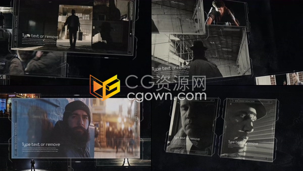 AE模板-技术高科技信息演示现代代理机构黑客侦探社悬疑电影预告片