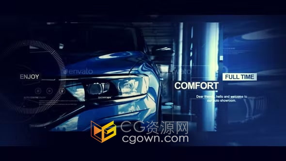 AE模板-汽车展示车展预告片汽车评测介绍视频片头Auto Show