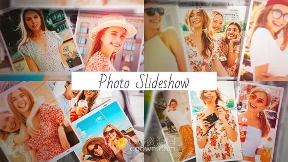 温馨有爱毕业照视频相册简单照片幻灯片-AE模板