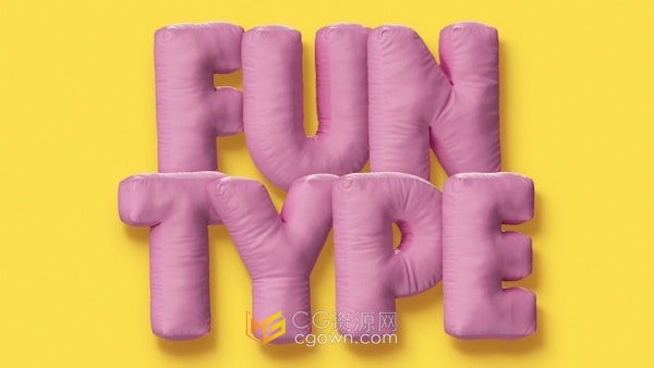 巨大有趣的充气3D标题4K趣味文本动画-AE模板