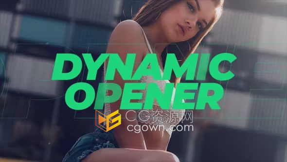 AE模板-时尚跺脚风格旋转式过渡酷炫广告开头活动开场视频