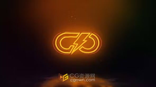 AE模板-动态霓虹灯蒙版活力的动画故障光效标志