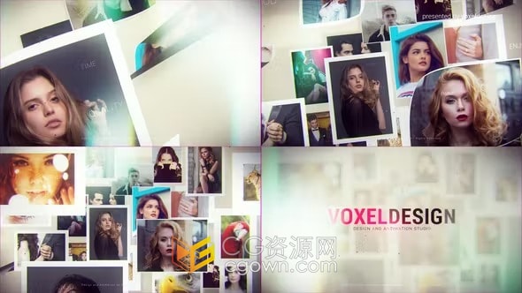 缓慢照片展开动画揭示难忘回忆相册片头-AE视频模板