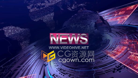 AE模板-今晚新闻简介体育报道天气报道电视频道包装视频片头