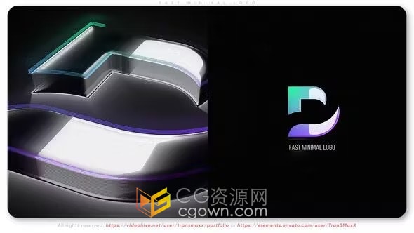 简约风格工业草图设计干净标志动画公司技术开场白-AE模板