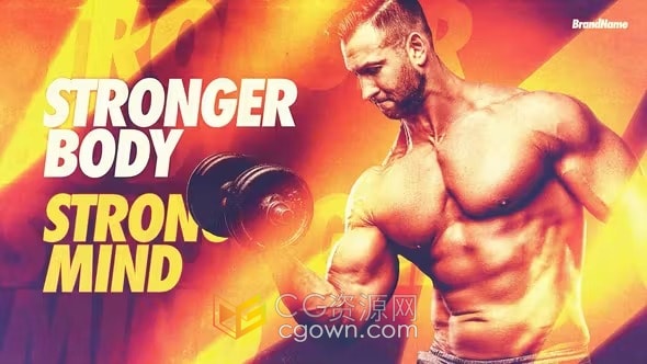 动态能量体育宣传片运动健身锻炼机构介绍视频-AE模板