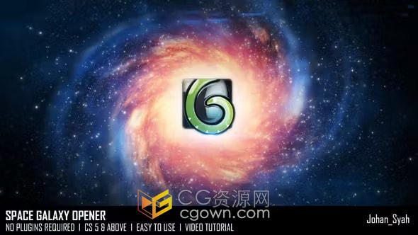 太空银河宇宙星系漩涡隧道动画开场-AE模板