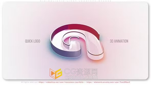 带有金属反射VFX明亮绘图描边标志动画-AE模板