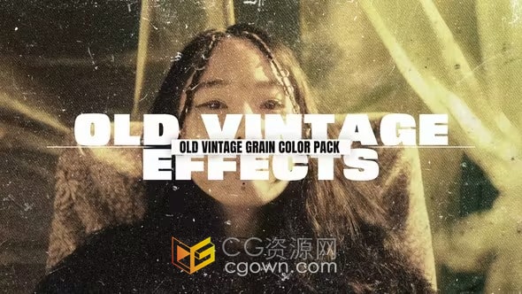 12个老式电影胶片颗粒复古色彩效果叠加元素免费下载AE模板