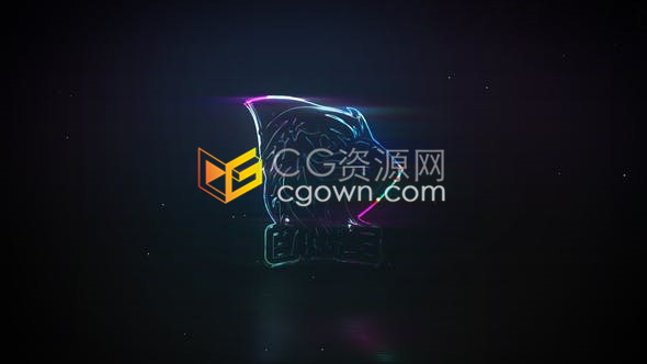 AE模板-霓虹灯玻璃毛刺RGB分割故障动画LOGO片头制作