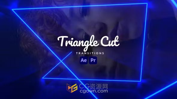 AE与PR转场模板-三角形切割过渡Triangle Cut Transitions