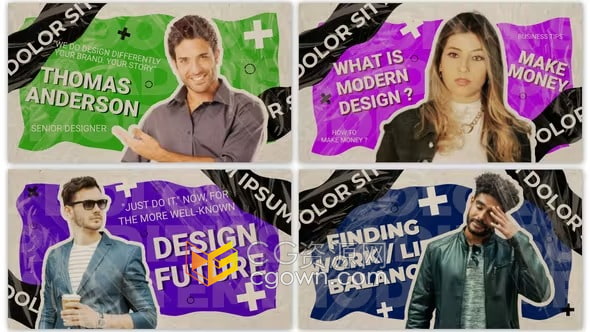 AE模板-流行时尚潮流引领者网红博主介绍片头Podcast Opener Intro