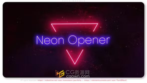 AE模板-霓虹灯夜生活氛围时尚品牌宣传片角色扮演活动开场白
