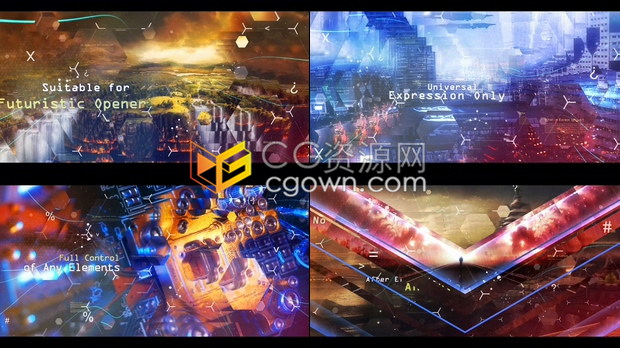 AE与PR模板-六角形视差信息图高科技宣传科学技术信息公司视频制作