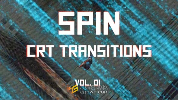 AE模板-录像带效果旋转过渡CRT Spin Transitions Vol. 01