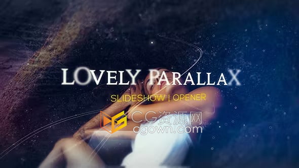 动态动画文本线条灰尘漏光和粒子元素优雅时尚视差幻灯片AE模板