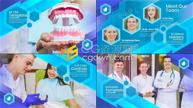 AE模板-制作牙科介绍医学科技公司示范宣传片推广视频效果
