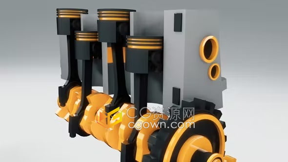 Turbo Engine Logo涡轮发动机标志动画AE模板