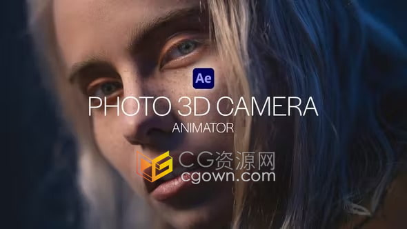 AE模板-自定义照片3D动画效果Photo 3D Camera Animator