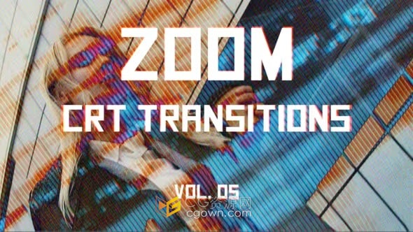 AE模板-缩放过渡CRT Zoom Transitions Vol. 05