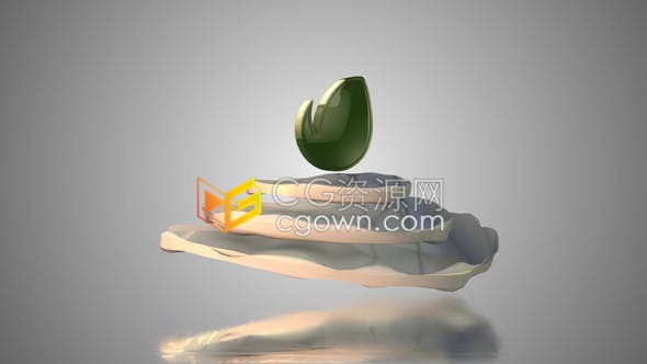 AE模板-Element 3D插件制作煎饼掉下动画LOGO视频片头效果