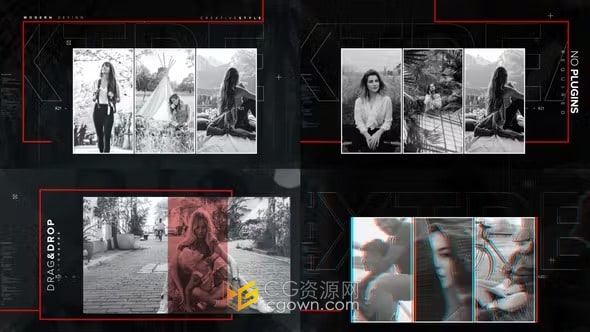 拍手踩踏节奏快速简介视频开场动画AE模板