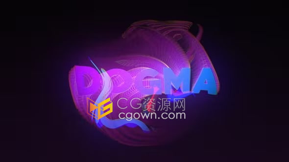 抽象变形扭曲发光液体带轨迹标题开场Dogma Title Opener-AE模板