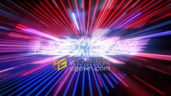 激光束射线标题文字logo动画Lazerbeam Title Opener-AE模板