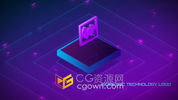 AE模板-在线区块链管理系统电子技术研讨会视频动画展示LOGO
