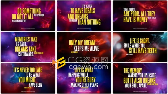 4K流体粒子背景抽象液体墨水动画排版标题-AE模板