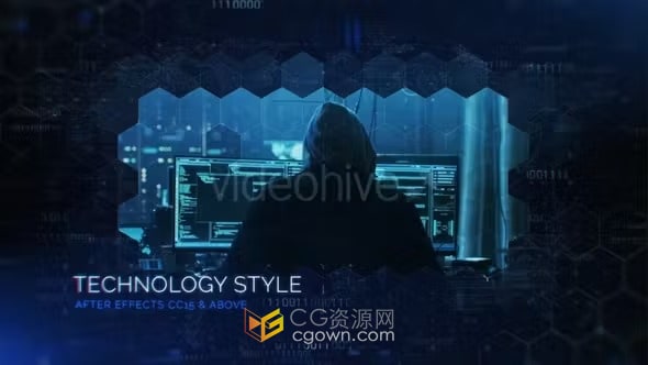 科技公司数字安全技术宣传介绍幻灯片视频AE模板