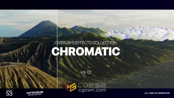 AE模板-深度模糊色彩失真像差色彩效果叠加合集