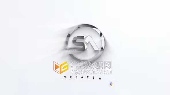 4K明亮光泽感柔软线条旋转动画标志片头AE视频模板