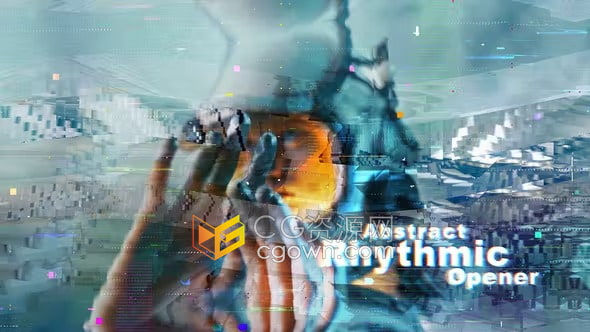 科技感抽象故障界面赛车片头VR技术汽车运动宣传片-AE模板