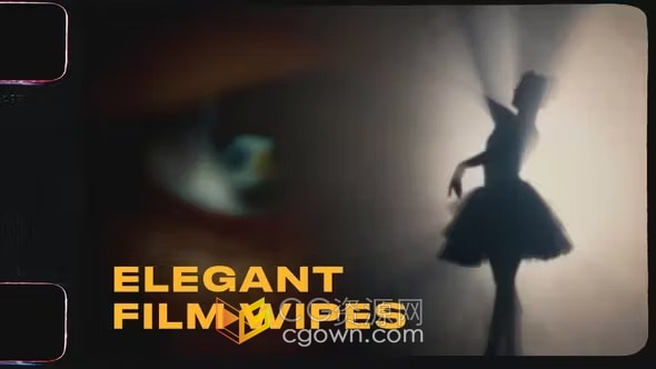 96个优雅的电影胶片擦除转场效果-AE模板