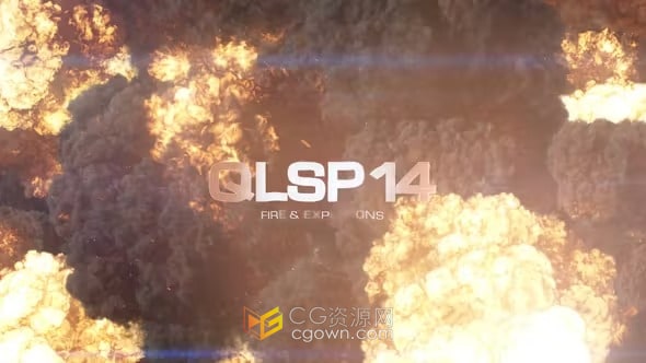 AE模板-火焰和爆炸效果10个大气震撼4K标志动画带音效