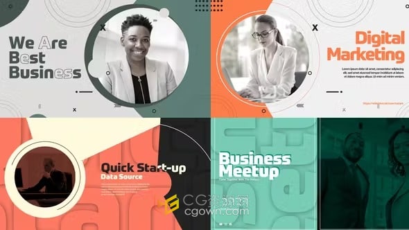 AE模板-业务战略演示公司会议幻灯片企业服务宣传视频