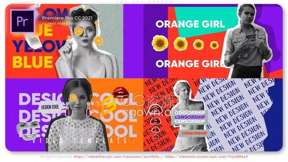 有趣的流行波普艺术迷你广告创建预订旅游视频时尚游戏介绍开场白-AE与PR模板