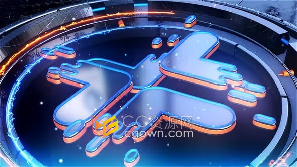 Neon Logo Sport Energic Modern霓虹灯3D标志-AE模板