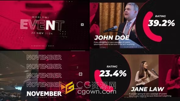 政治经济技术新闻节目介绍媒体演示-AE模板