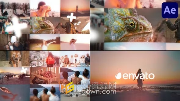 AE模板-动感快节奏时尚开场白Fast Stomp Slideshow